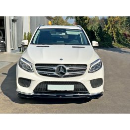 Накладка сплиттер на передний бампер на Mercedes GLE-Class W166 AMG-Line